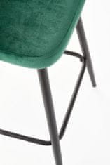 Halmar Barová stolička H96, tmavo zelená