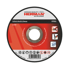 HERMAN Rezný kotúč AS-30 Classic | Na oceľ 115x1,0x22,23mm | bez prelisu | TYP 41