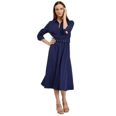 Orsay Tmavomodré dámske vzorované šaty ORSAY_431046-575000 36