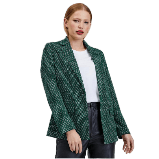 Orsay Tmavo zelené dámske vzorované sako ORSAY_482451-867000 34