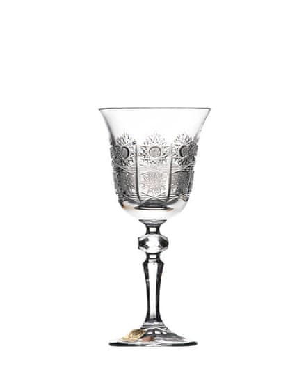 Bohemia Crystal Brúsené poháre na biele víno Laura 12116/57001/170ml (set po 6 ks)