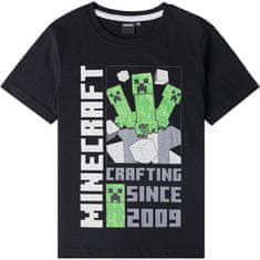 Dětské tričko Minecraft Crafting bavlna černé Velikost: 116 (6 let)