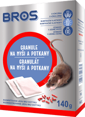 BROS 04409 Granulát na myši a potkany 140 g