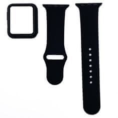BStrap Silicone remienok s puzdrom na Apple Watch 42mm, black