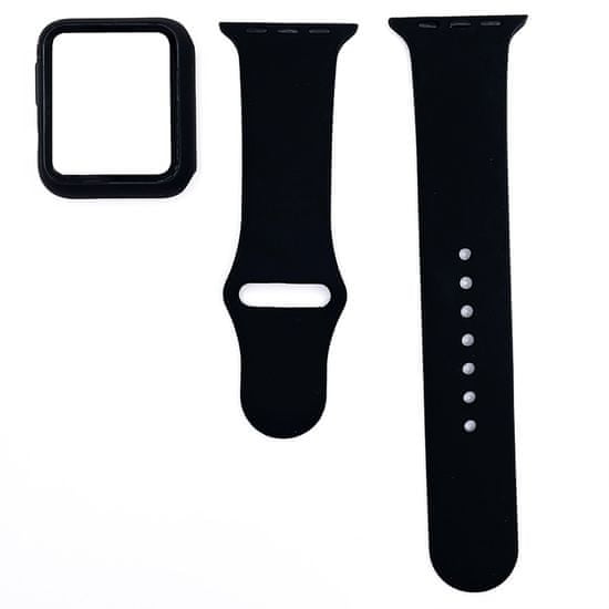 BStrap Silicone remienok s puzdrom na Apple Watch 40mm, black