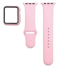BStrap Silicone remienok s puzdrom na Apple Watch 40mm, pink