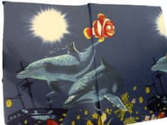 HolidaySport Skladacie plážové priečinky Lounger Trieste-10 3 cm - Barva: delfín + slunce + rybky