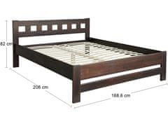 nabbi Drevená manželská posteľ s roštom Vulcano WB-160 160x200 cm - orech