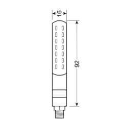 LAMPA Kombinované blinkry moto LINE SQ LED 2ks přední – 90478