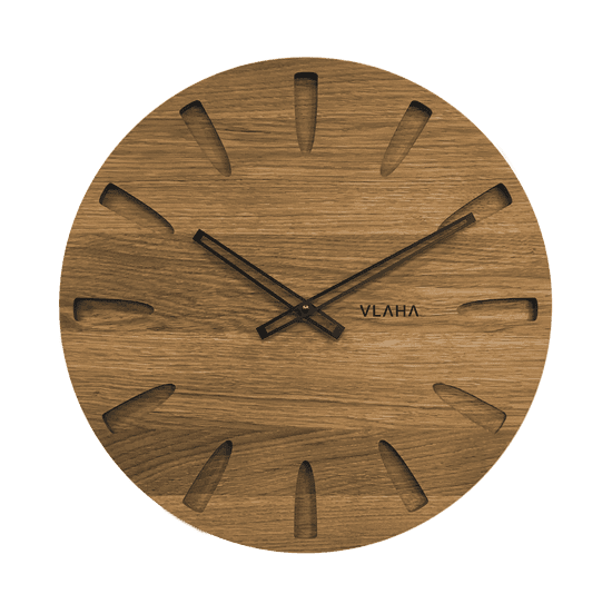 Vlaha Dubové hodiny s čiernymi ručkami VCT1022, 45cm