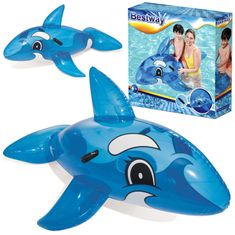 JOKOMISIADA Veľký nafukovací modrý delfín 157 cm 41037