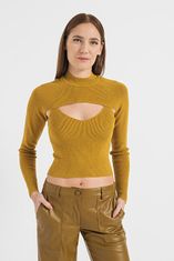 Jacqueline de Yong Dámske tričko JDYSIBBA 15265089 Dried Tobacco (Veľkosť XL)