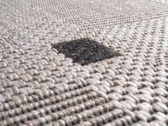Devos Kusový koberec FLOORLUX Silver / Black 20079 Spoltex – na von aj na doma 60x110