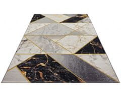 Hanse Home Kusový koberec Flair 105610 Noble Black Grey Gold – na von aj na doma 80x165