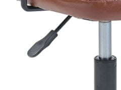 Beliani Kancelárska stolička z umelej kože hnedá ALGERITA