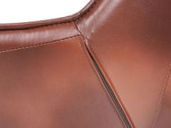 Beliani Kancelárska stolička z umelej kože hnedá NEWDALE