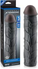 XSARA Černošský návlek prodlužující penis o 7,6 cm, zvětší objem o 66% - 81370142