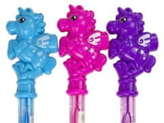 Lean-toys Mydlové bubliny Jednorožec 40 cm 3 farby Zvuk