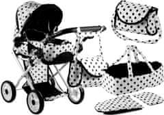 Lean-toys Vozík pre bábiky Alice Hlboký, nosič, taška, posteľná bielizeň