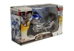 Lean-toys Motocykel na batérie so svetlami a hudbou Modrá