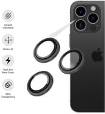 FIXED ochranná skla čoček fotoaparátů pro Apple iPhone 11/12/12 Mini, šedá