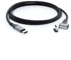 EPICO kábel USB-C, magnetický, opletený, šedá
