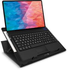Connect IT chladiace podložka FrostBlast pro notebook do 15.6", modré podsvietenie, čierna