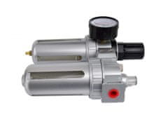GEKO Regulátor tlaku 1 MPa s filtrom a manometrom a prim. oleje 1/4" G01179