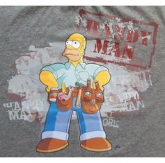 Simpsons tričko XL Šikovný muž