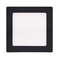 Solight LED mini panel CCT, prisazený, 12W, 900lm, 3000K, 4000K, 6000K, štvorcový, čierna farba, WD171-B