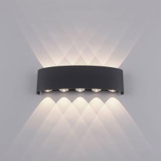 PAUL NEUHAUS PAUL NEUHAUS LED nástenná lampa, 10 bodové, antracit, vonkajšie a vnútorné, dekoratívne 3000K