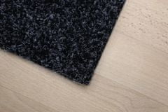 AKCIA: 100x460 cm Metrážny koberec Santana 50 čierna s podkladom resine, záťažový (Rozmer metrového tovaru Bez obšitia)