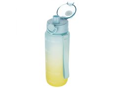 STARPAK Modrá a žltá ombre plastová fľaša/fľaša na vodu s dielikmi 750 ml 