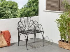 Kovová záhradná stolička čierna LIGURIA