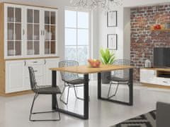 Veneti Obdĺžnikový jedálenský stôl IMPER 3 - dub artisan / čierny mat
