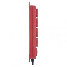 EMOS Predlžovací kábel 5 m P14151, 4 zásuvky, s vypínačom, 1,5mm2, čierno-červený 1902340501