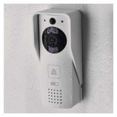 EMOS GoSmart Domový bezdrôtový videozvonček H4030 IP-09D so solárnym panelom, biely 3010040300