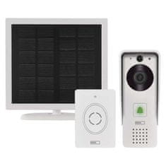 EMOS GoSmart Domový bezdrôtový videozvonček H4030 IP-09D so solárnym panelom, biely 3010040300