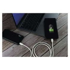 EMOS SM7015W Nabíjací a dátový kábel USB-C 2.0 / Lightning MFi, 1 m, biely 2335076014