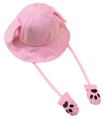 Beauty Girls Letný klobúk s pohyblivými ušami - ružový