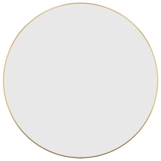 Vidaxl Nástenné zrkadlo zlaté Ø 60 cm okrúhle