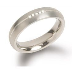 Boccia Titanium Titánový snubný prsteň s diamantmi 0130-03 (Obvod 55 mm)