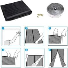 HOME & MARKER® Magnetická ochranná sieť proti hmyzu na dvere z hustej tkaniny | INSECTPROTECT