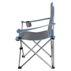 NILLS CAMP skladacia stolička NC3079 sivo-modrá