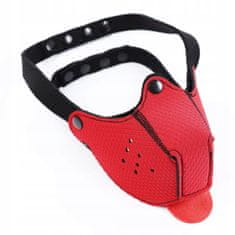 SpankMe Červená maska psa pre BDSM hry