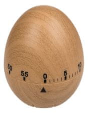 Popron.cz Krátkodobý alarm, vajcia vo vzhľade dreva, cca. 7 x 6 cm,