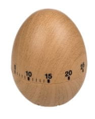 Popron.cz Krátkodobý alarm, vajcia vo vzhľade dreva, cca. 7 x 6 cm,