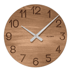 Vlaha Dubové hodiny strieborné ručičky, VCT1131, 45cm