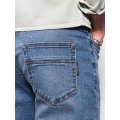 OMBRE Pánske rebrované džínsové nohavice REGULAR FIT modré V3 OM-PADP-0102 MDN122295 XL