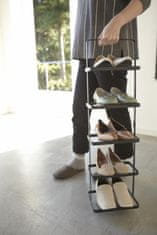 Yamazaki Prenosný stojan na topánky Tower Shoe Rack, vysoký / čierny